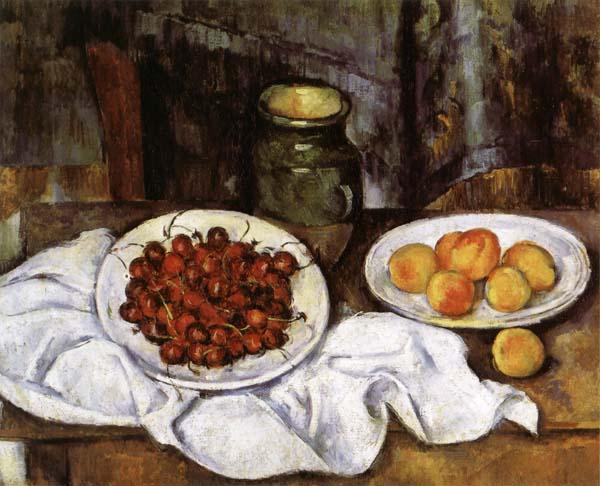 Paul Cezanne Cherries and Peaches oil painting image